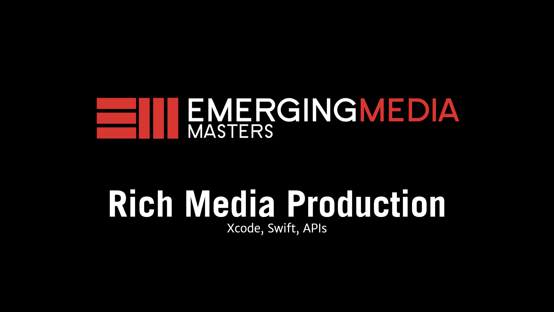 Image that reads Rich Media Production.