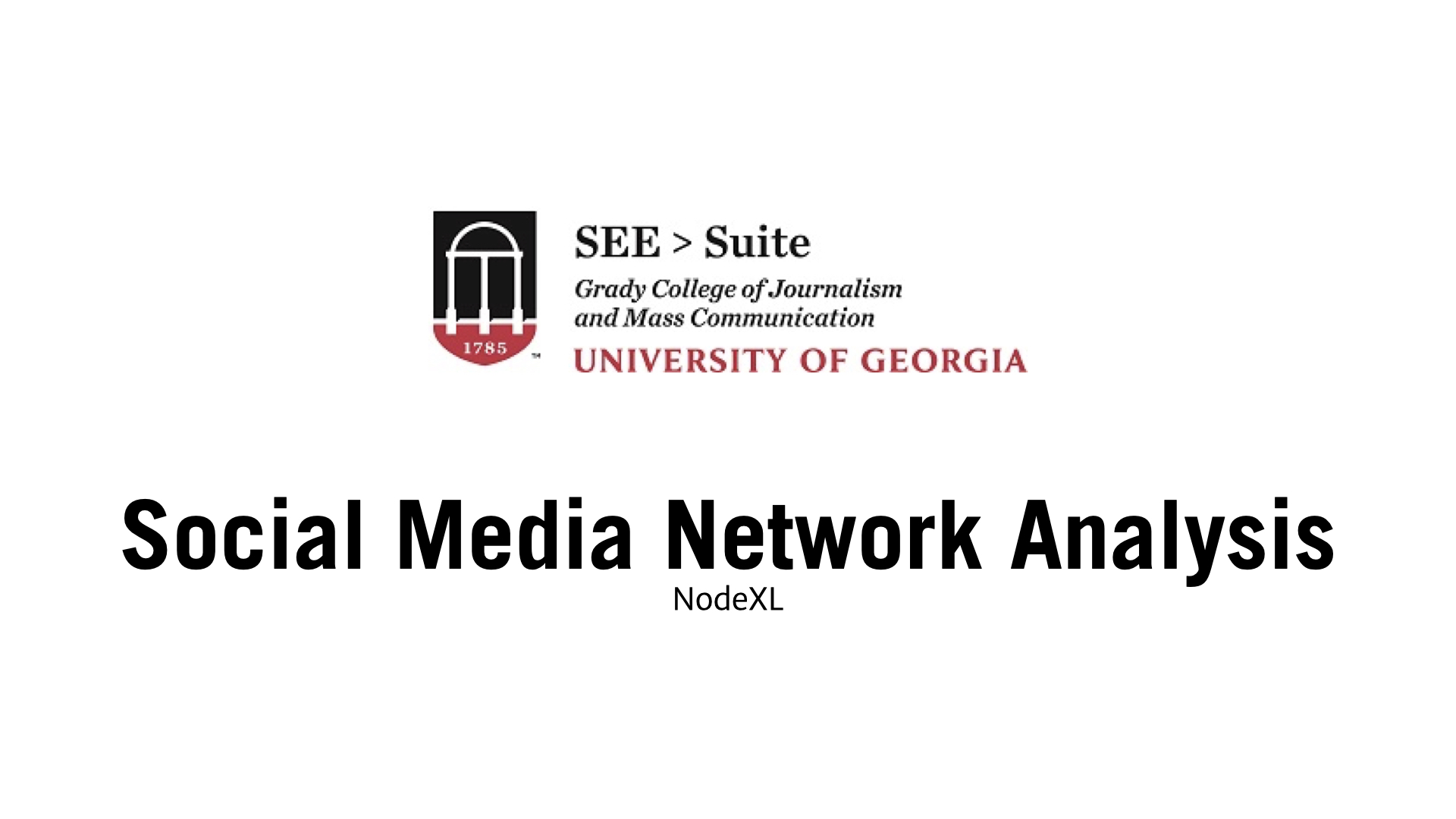Image that reads Social Media Network Analysis.